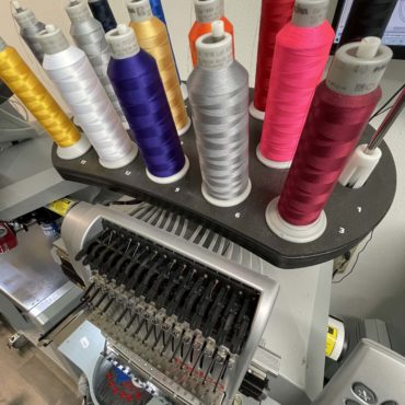 Embroidery equipment and colorful thread